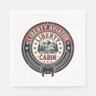Liberty Aviator Patriotic Patriotic Aviation Vinta Napkin