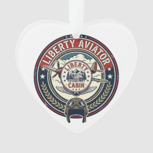 Liberty Aviator Patriotic Patriotic Aviation Vinta Ornament