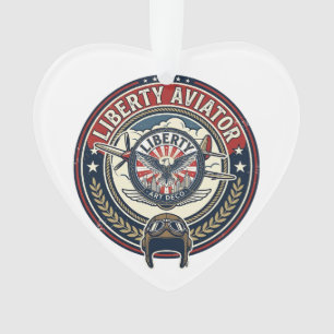 Liberty Aviator Patriotic Patriotic Aviation Vinta Ornament