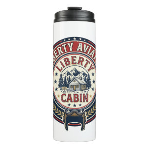 Liberty Aviator Patriotic Patriotic Aviation Vinta Thermal Tumbler