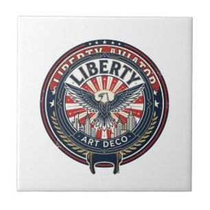 Liberty Aviator Patriotic Patriotic Aviation Vinta Tile