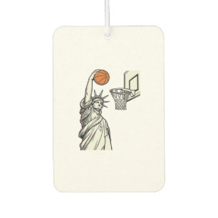 Liberty Basketball Dunk Vintage Engraving Design_1 Car Air Freshener