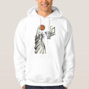 Liberty Basketball Dunk Vintage Engraving Design_1 Hoodie