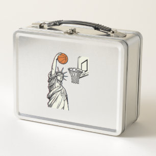 Liberty Basketball Dunk Vintage Engraving Design_1 Metal Lunch Box