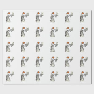 Liberty Basketball Dunk Vintage Engraving Design_1 Wrapping Paper