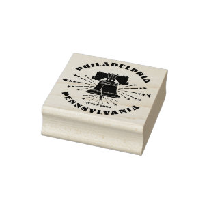 Liberty Bell 1776 Philadelphia Wood Art Stamp