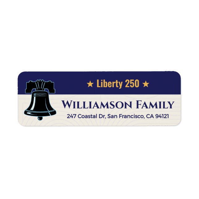 Liberty Bell 250 Patriotic Family Address Design (Front)