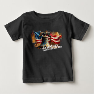 Liberty Bell Art for 4th of July Celebration Baby T-Shirt
