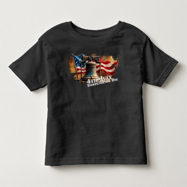 Liberty Bell Art for 4th of July Celebration Toddler T-Shirt (Front)