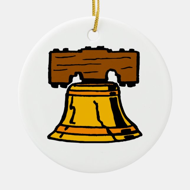 Liberty Bell Ceramic Tree Decoration (Front)