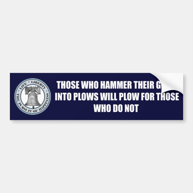 Liberty Bell -Hammer Bumper Sticker (Front)