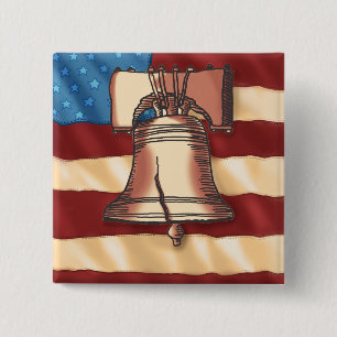 Liberty Bell square pin