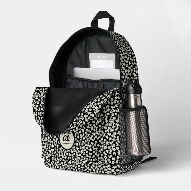 Liberty Black 1 Printed Backpack (Back Corner Right (Open))