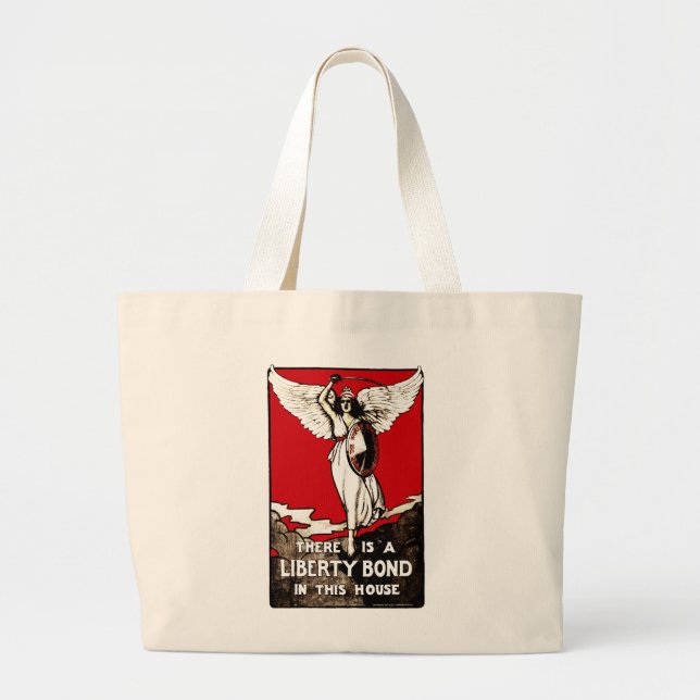 Liberty Bond World War I Poster 1918 Large Tote Bag (Front)