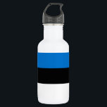 Liberty Bottle with flag of Estonia<br><div class="desc">Celebrate Estonian pride wherever you go with this Liberty Bottle featuring the bold and beautiful flag of Estonia! Designed with the iconic blue, black, and white tricolor, this patriotic water bottle brings the essence of Estonia to life in a sleek, practical form. Whether you're staying hydrated at work, on a...</div>