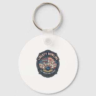 Liberty Bowling Patriotic Patriotic Bowling Vintag Key Ring
