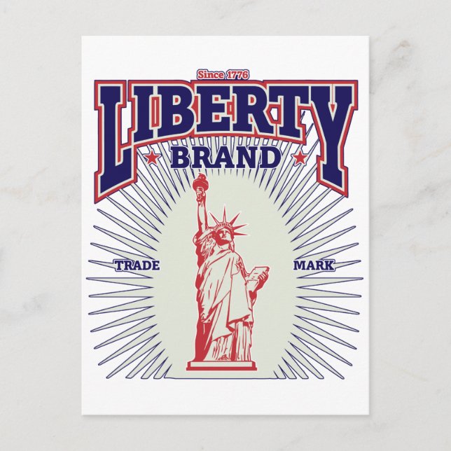 LIBERTY BRAND POSTCARD (Front)