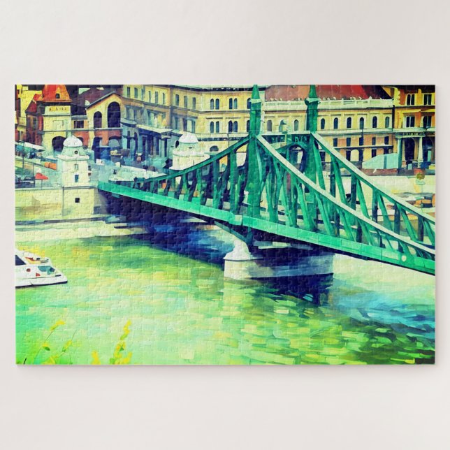  Liberty bridge -Budapest - painting Jigsaw Puzzle (Horizontal)