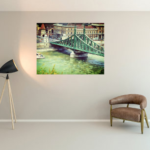  Liberty bridge -Budapest - painting  Poster