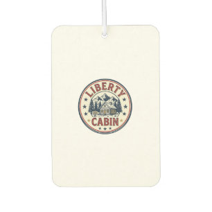 Liberty Cabin Patriotic Patriotic Mountain Cabin V Car Air Freshener