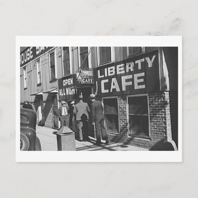 Liberty Cafe Vintage 1939 Restaurant Photo Postcard (Front)