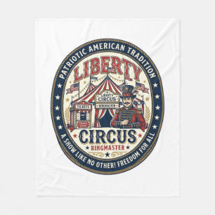 Liberty Circus Patriotic Patriotic Circus Ringmast Fleece Blanket