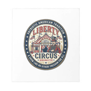 Liberty Circus Patriotic Patriotic Circus Ringmast Notepad