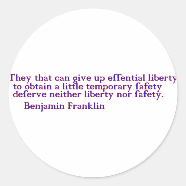 Liberty Classic Round Sticker (Front)