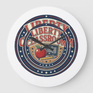 Liberty Classroom Patriotic Patriotic Teacher Clas Large Clock