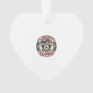 Liberty Clown Patriotic Patriotic Clowncore Cute V Ornament
