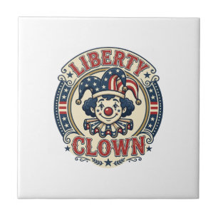 Liberty Clown Patriotic Patriotic Clowncore Cute V Tile