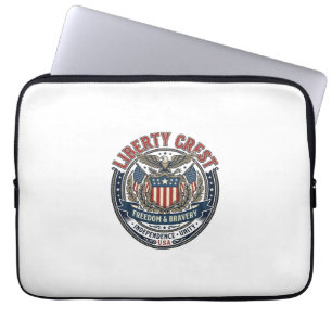 Liberty Crest Patriotic Patriotic Heraldry Coat Of Laptop Sleeve