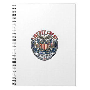 Liberty Crest Patriotic Patriotic Heraldry Coat Of Notebook