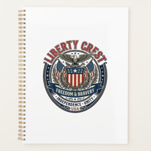 Liberty Crest Patriotic Patriotic Heraldry Coat Of Planner