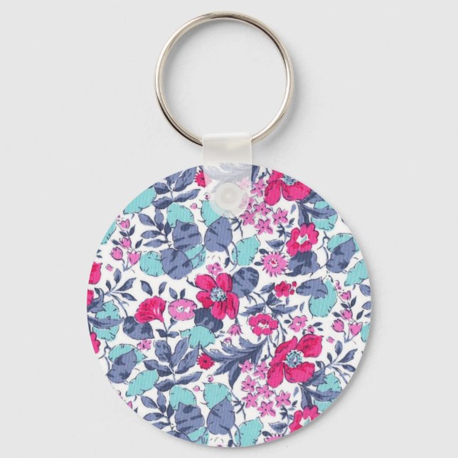 Liberty custom flower first name key ring (Front)