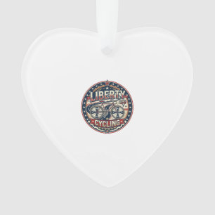 Liberty Cycling Patriotic Patriotic Cycling Vintag Ornament