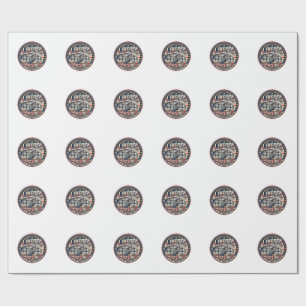 Liberty Cycling Patriotic Patriotic Cycling Vintag Wrapping Paper