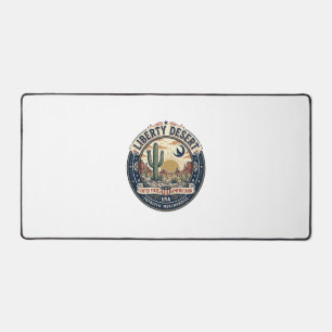Liberty Desert Patriotic Patriotic Desert Cactus U Desk Mat