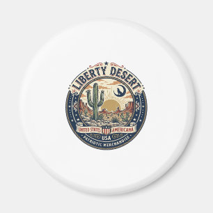 Liberty Desert Patriotic Patriotic Desert Cactus U Magnet