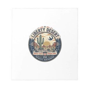 Liberty Desert Patriotic Patriotic Desert Cactus U Notepad
