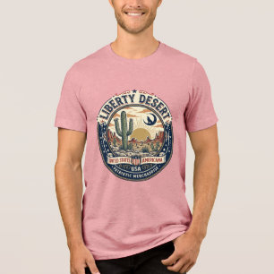 Liberty Desert Patriotic Patriotic Desert Cactus U Tri-Blend Shirt