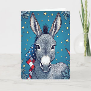 Liberty Donkey Flag Vote Reminder Card