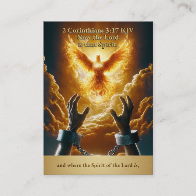 Liberty Dove - 2 Corinthians 3:17 KJV Card Box (Front)