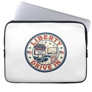 Liberty Drive In Patriotic Patriotic Drive In Thea Laptop Sleeve