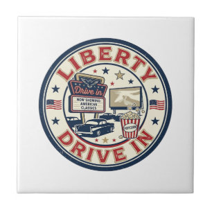Liberty Drive In Patriotic Patriotic Drive In Thea Tile