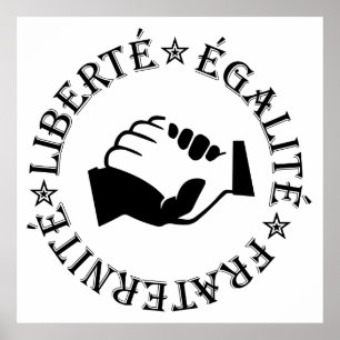 Liberty, equality, fraternity poster