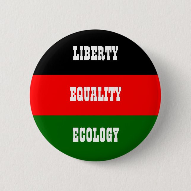 liberty equality solidarity 6 cm round badge (Front)