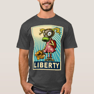 Liberty Fight Pollution Rise Against Pollution Pol T-Shirt