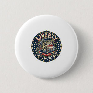 Liberty Fishing Tournament Patriotic Patriotic Fis 6 Cm Round Badge