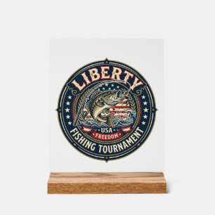 Liberty Fishing Tournament Patriotic Patriotic Fis Acrylic Sign
